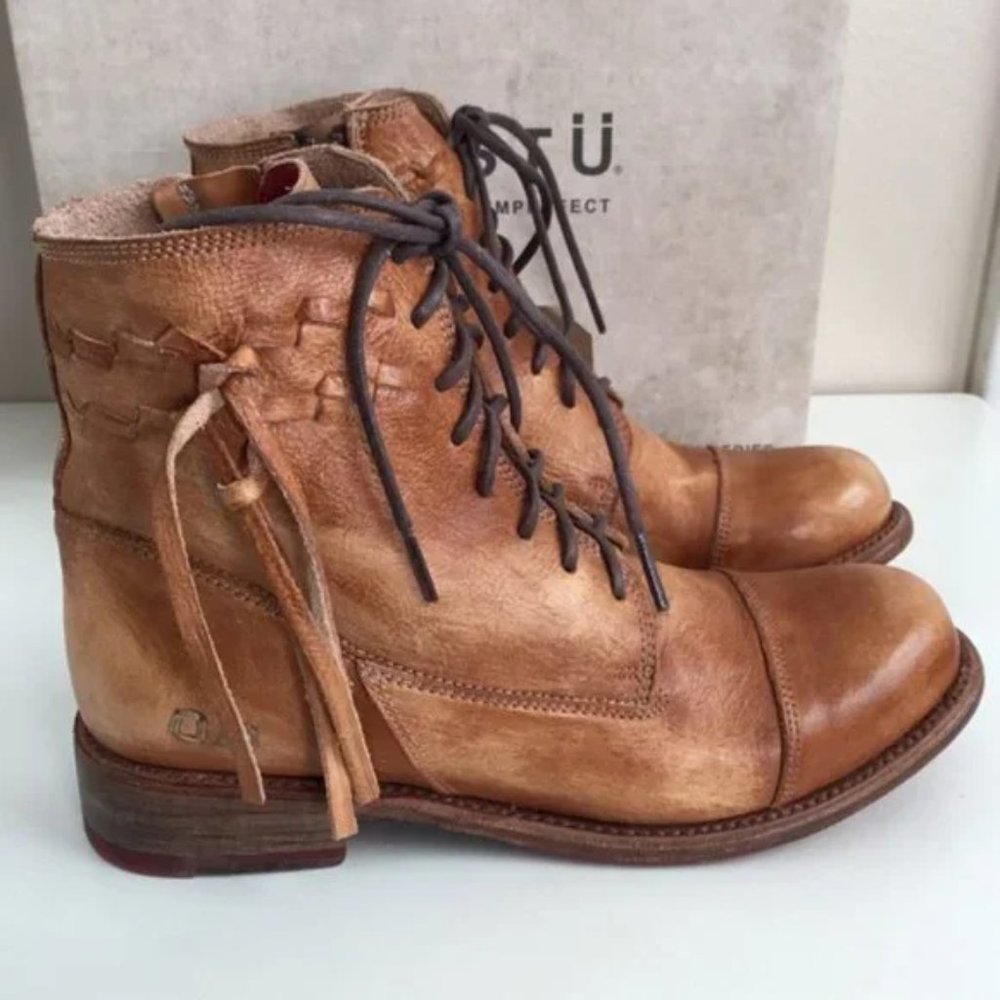 Bed Stu Valient Short Boot Tan dip dyed (9)
